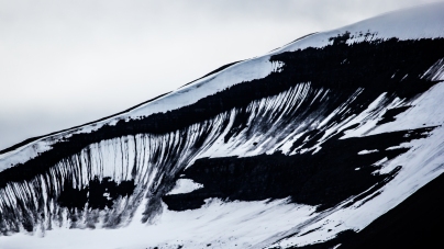 Textures: A view of a mountain close to Longyearbyen, Svalbard